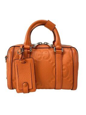 Gucci Handbag Jumbo GG Orange Leather